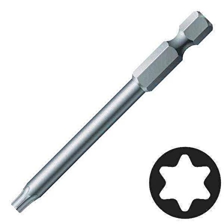 Alveta Torx Başlı T15 T20 T25 T30 T40 Bits Matkap Ucu Seti 200mm