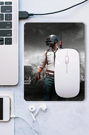 Pubg Desenli Kaydırmaz Gaming Oyuncu Masaüstü Dikişsiz Mouse Pad/Ped (Mouse Altlığı) 17x21cm
