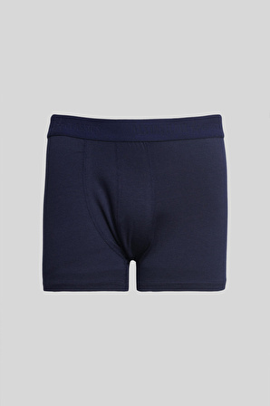 Erkek Lacivert-bordo 3'lü Pamuklu Esnek Boxer Paketi