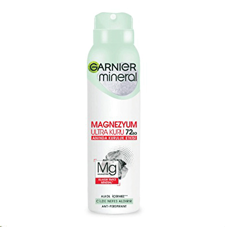 Garnier Mineral Magnezyum Ultra Kuru Sprey Deodorant 150ml