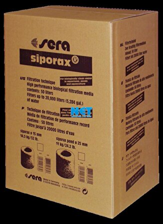 Sera siporax Professional 500 ml 145 gr Açık Kovadan bölme Filtre Malzemesi