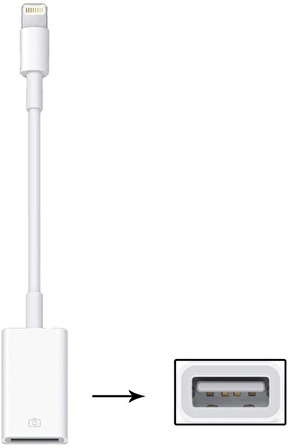 Polham Apple İpad ve İphone İçin USB Okuyucu, Kamera ve Klavye Adaptörü, Flash Bellek Okuyucu 