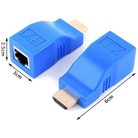 J-Tech EX2022 4K HDMI To Cat5-Cat6 Extender 30 Metre Uzatıcı