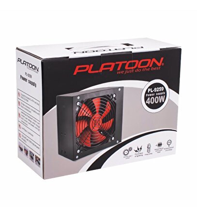 Platoon PL-9259 400W Gaming PC Power Supply 12cm Geniş Fan Güç Kaynağı