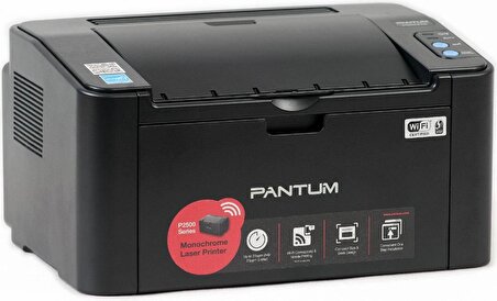 Pantum P2500W Wifi Mono Lazer Yazıcı Tam Dolu Toner