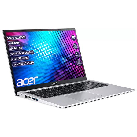 Acer Aspire3 Core i5-1135G7 8GB 256GB SSD 15,6" FHD NX.ADDEY.004 A315-58  (Acer Türkiye Garantili)