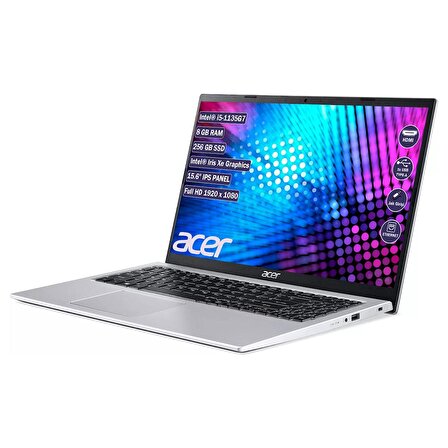 Acer Aspire3 Core i5-1135G7 8GB 256GB SSD 15,6" FHD NX.ADDEY.004 A315-58  (Acer Türkiye Garantili)
