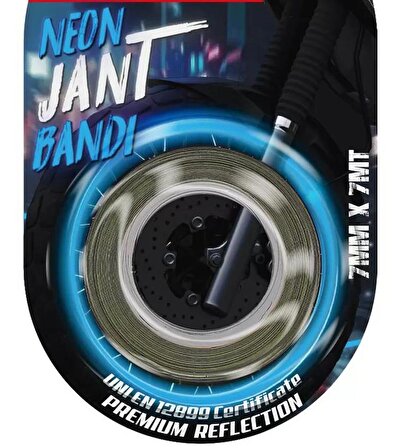 Mavi Neon Jant Bandı 7mm X 7mt