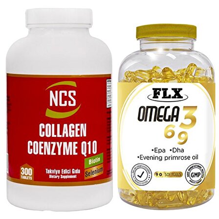 Ncs Collagen Selenium 300 Tablet & Flx Omega 3-6-9 90 Tablet