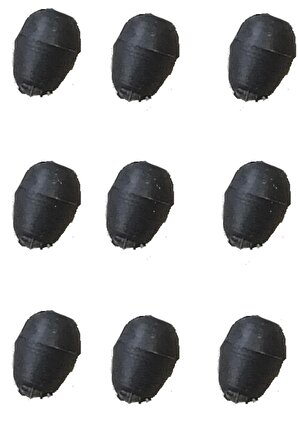 Evnalia Metal Firkete Ayak Tapası Siyah Plastik Pabuç (9 Adet)