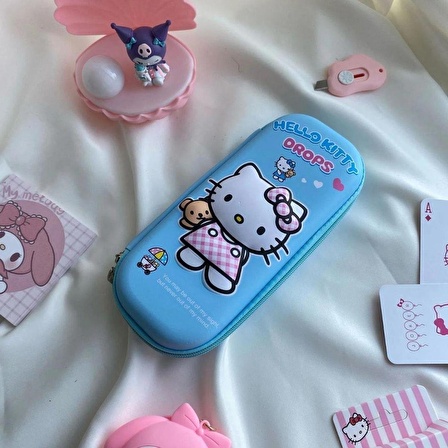 Hello Kitty kabartmalı 3 boyutlu kalemlik kalem kutusu