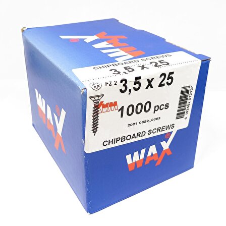 Wax Sunta Vidası 3.5X25 (1000 Adet)