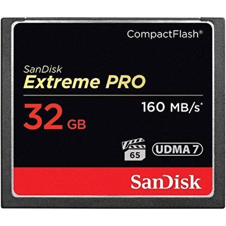 Sandisk Extreme Pro 32 GB 4K CF Compact Flash Hafıza Kartı (160mb/s)