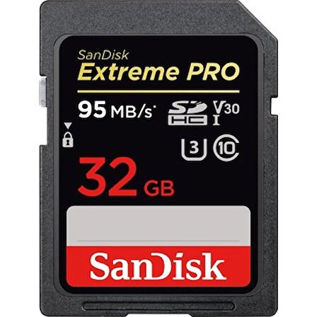 Sandisk Extreme Pro 32GB SDHC 95MB/s V30 UHS-I U3 Hafıza Kartı SDSDXXG-032G-GN4IN OUTLET