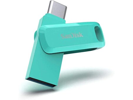SanDisk Ultra Dual Drive Go 256GB SDDDC3-256G-G46G USB  Type-C Flash Bellek Tiffany Green