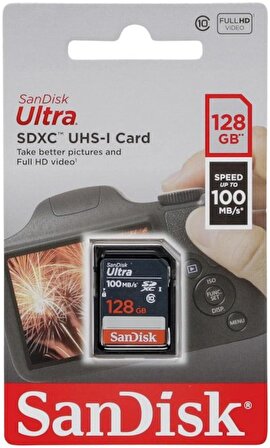 Sandisk SDSDUNR-128G-GN3IN 128 GB 100Mb/s HC-I Ultra C10 SD Hafıza Kartı