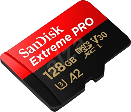 SanDisk Extreme Pro 128GB 200/90MB/s microSDXC UHS-I A2 V30 Adaptörlü Hafıza Kartı SDSQXCD-128G-GN6MA