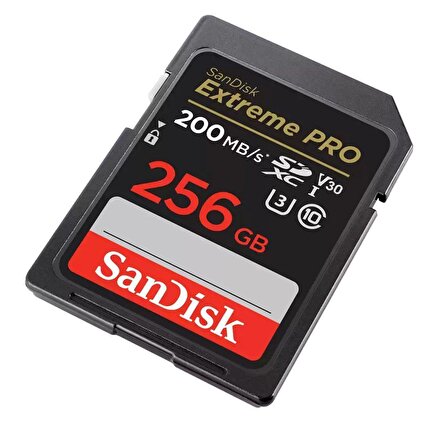 SanDisk Extreme Pro 256GB 200/140MB/s SDXC V30 UHS-I U3 Hafıza Kartı SDSDXXD-256G-GN4IN