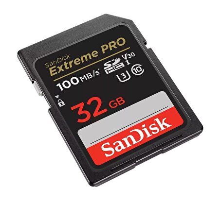 SanDisk Extreme Pro 32GB 100/90MB/s SDHC V30 UHS-I U3 Hafıza Kartı SDSDXXO-032G-GN4IN