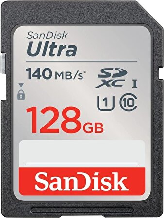 SanDisk Ultra 128GB 140MB/s SDHC/SDXC Class 10 UHS-I Hafıza Kartı SDSDUNB-128G-GN6IN