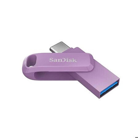 SanDisk Ultra Dual Drive Go 256GB SDDDC3-256G-G46L USB & Type-C Flash Bellek Lavanta