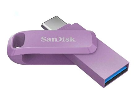 SanDisk Ultra Dual Drive Go 64GB SDDDC3-064G-G46L USB & Type-C Flash Bellek Lavanta