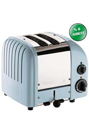 Dualit 2 Hazneli Classic 27036 Buzul Mavi El Yapımı Ekmek Kızartma Makinesi