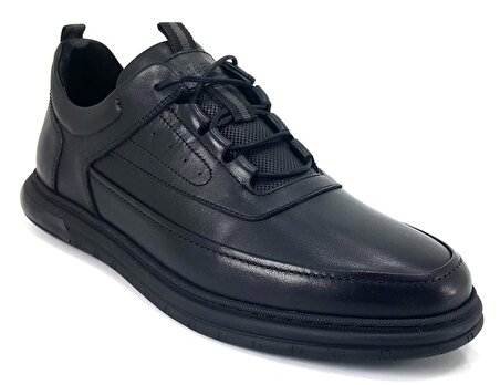 Libero 4107 Hakiki Deri Erkek Günlük Ayakkabı-Siyah