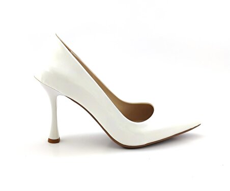 L&L 1401 Günlük Kadın Topuklu Ayakkabı-Beyaz
