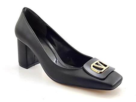 L&L 24491 Günlük Kadın Topuklu Sandalet-Siyah