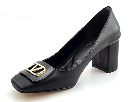 L&L 24491 Günlük Kadın Topuklu Sandalet-Siyah