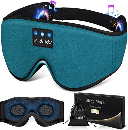 LC-dolida 3D Uyku Maskesi - Bluetooth Kablosuz Müzik - Mavi
