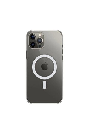 Iphone 13 Pro Kılıf Kamera Lens Korumalı Magsafe Destekli Şeffaf Darbe Emici Sert Kapak
