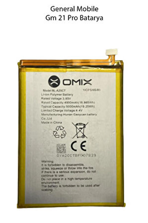 Genneral Mobile GM21 Pro Batarya Pil 5000Mah