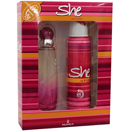 Huncalife She Is Fun 50 Ml Edt Kadın Parfüm + 150 Ml Deodorant Set