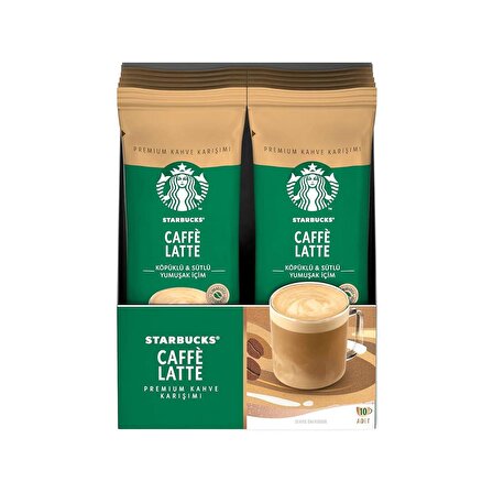 Starbucks Caffe Latte Premium Kahve Karışımı 14 Gr 10 lu x 5 Kutu