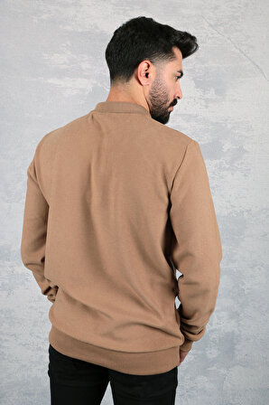 C21  Polo Yaka Kolu Ve Eteği Ribanalı Uzun Kol Sweatshirt 2722