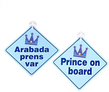 Arabada Prens Var Sticker Etiket Vantuzlu Cama Yapışabilen