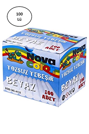 Nova Color Tozsuz Tebeşir Beyaz 100'lü