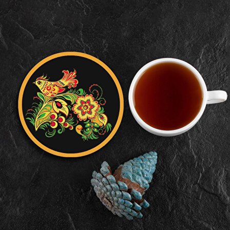 Yıkanabilir Kaydırmaz Çay ve Fincan Bardak Altlığı 6 Adet 10x10cm