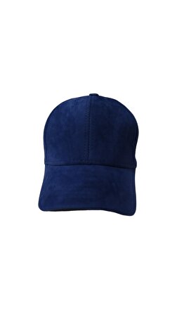 Kadife Arkası Cırtlı Ayarlanabilir Unisex Kep Şapka Açık Lacivert