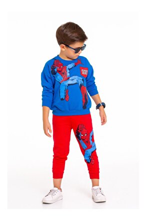 Marvel baskılı spiderman Süpermen  karakterli alt üst erkek çocuk aşofman takım