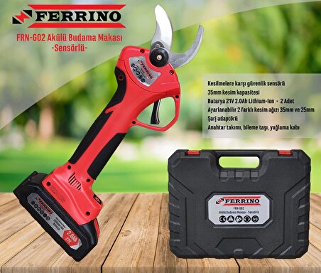 Ferrino G02 35mm Akülü Budama Makası Sensörlü 21V 2.0Ah
