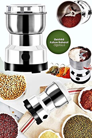 Elektrikli Kahve Baharat Bakliyat Öğütücü Makine Pirinç Biber Tahıl Öğütücü Değirmen Gıda Öğütücü