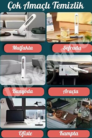 Taşınabilir Mini Mop Paspası Temizlik Süngeri Mutfak Tezgahı Pencere Cam Zemin Silme 6 Yedek Mop