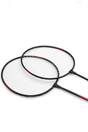 Badminton Raketi 2'li Yıldız Siyah Badminton Raket çantalı