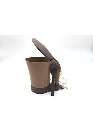 Kettle Elektrikli Mini Su Isıtıcı Kahve Makinesi karıştırıcı kaşık 900 Ml