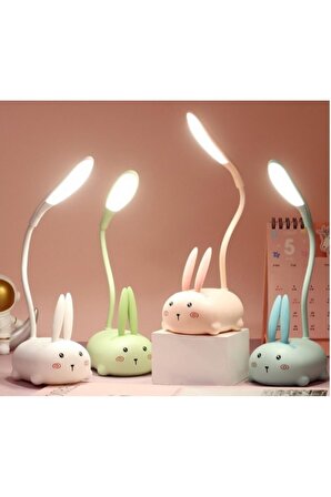 Masa Lambası Usb Sarj Olabilen Tavşan Model Masa Üzeri Lamba Dekoratif Gece Lambası