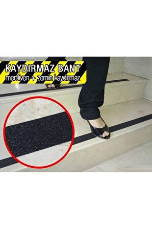 bant yapışkanlı merdiven kaygan zamin için kaydırmaz siyah  25mm 5 metre