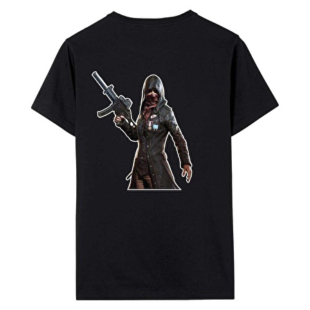 Pubg Baskılı T-Shirt - S Beden - Siyah - Mood